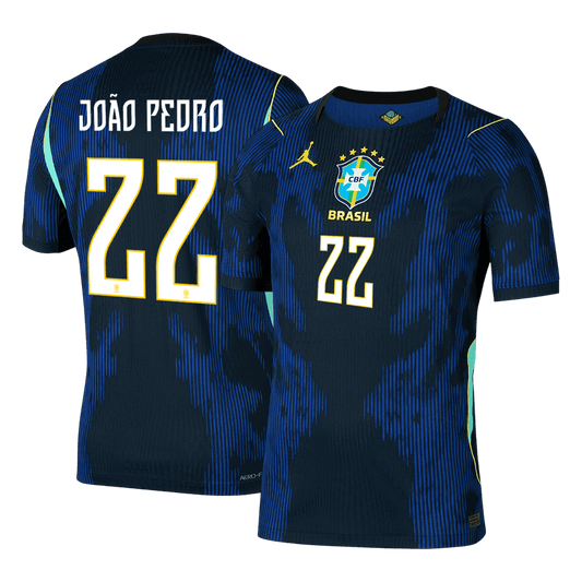 Maglia Gara Brasile Trasferta JOÃO PEDRO #22 Uomo Mondiali 2026