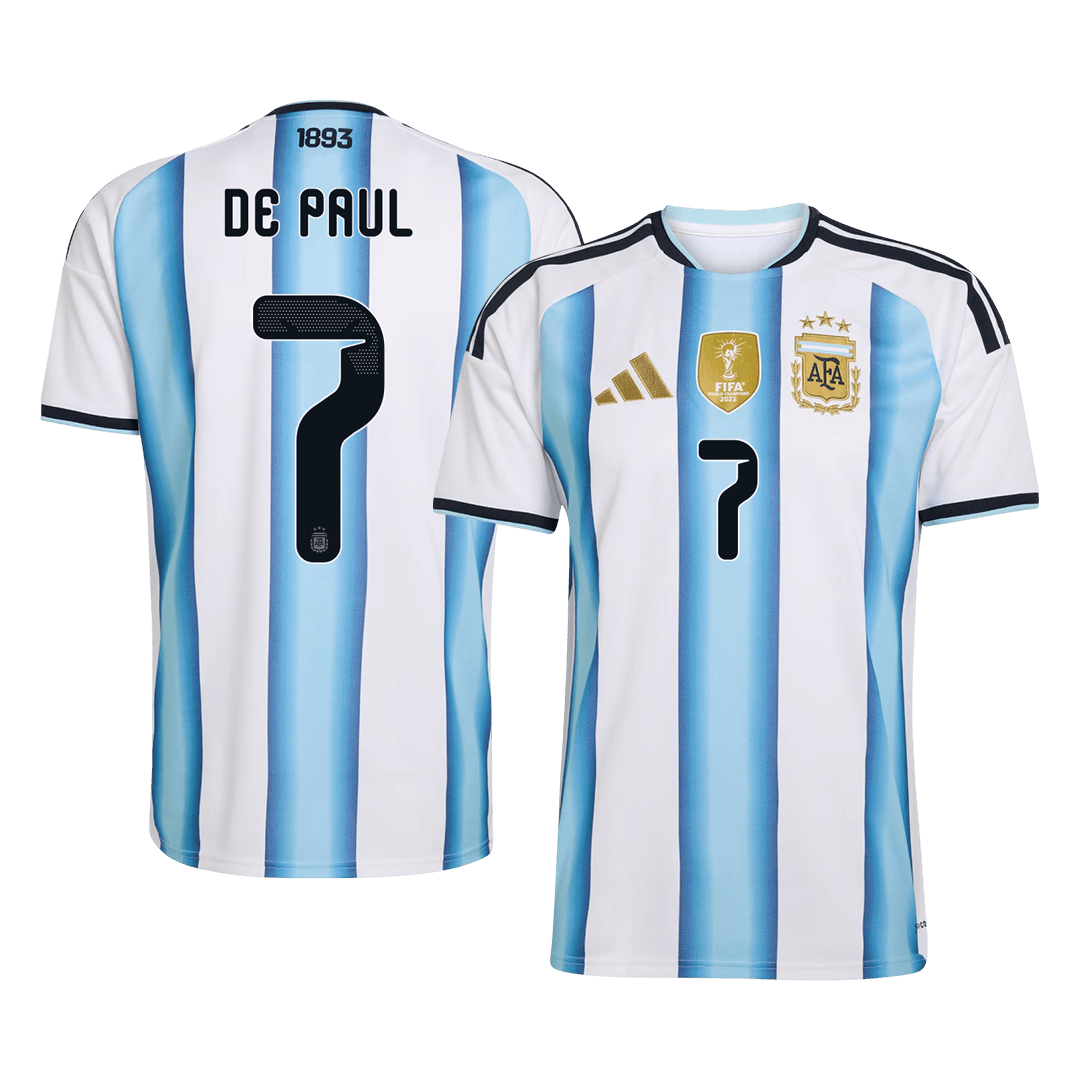 Maglia Replica Argentina Casa DE PAUL #7 Uomo Mondiali 2026