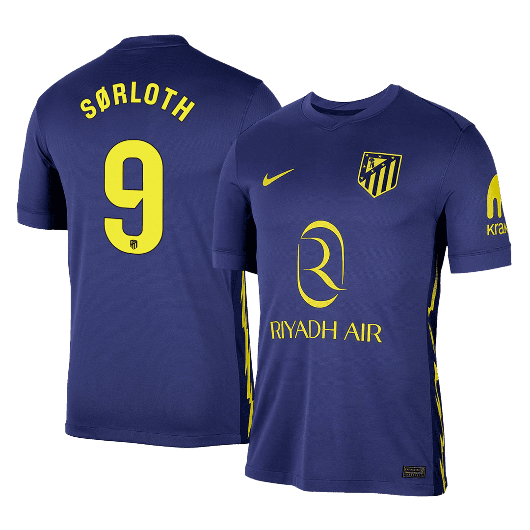Maglia Replica Atletico Madrid Trasferta SØRLOTH #9 Uomo 2025/26