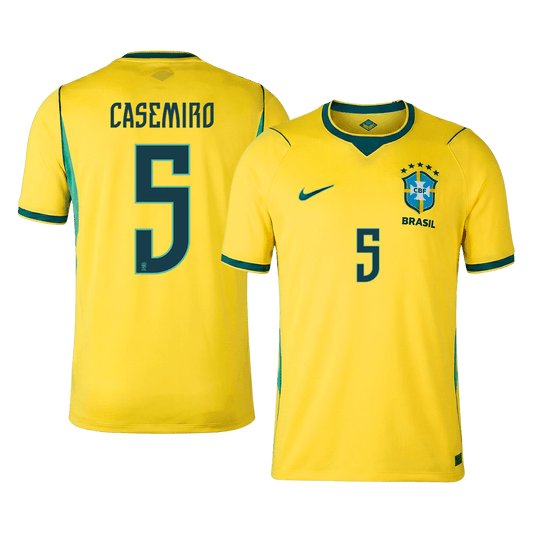 Maglia Replica Brasile Casa CASEMIRO #5 Uomo Mondiali 2026