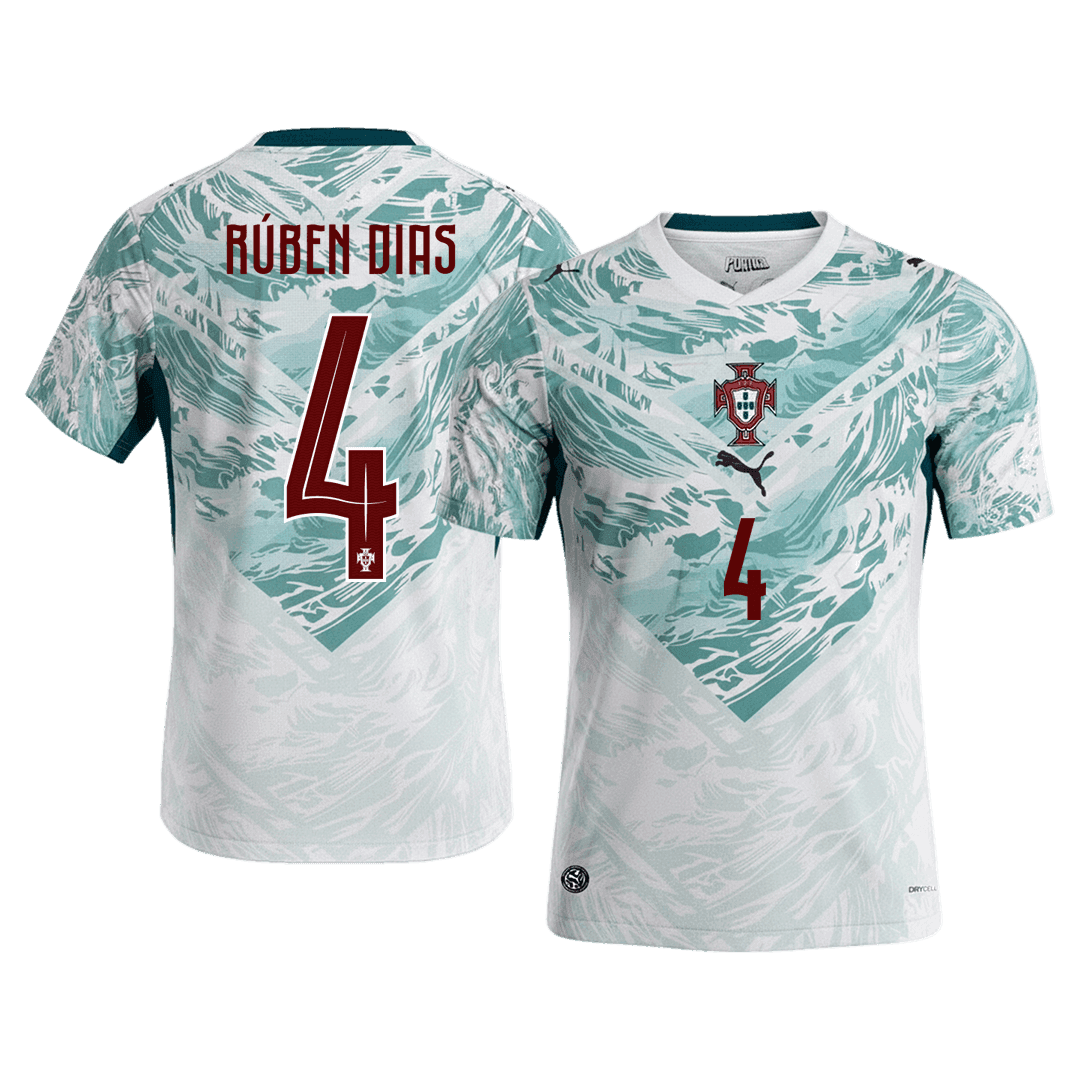Maglia Replica Portogallo Trasferta RÚBEN DIAS #4 Uomo Mondiali 2026