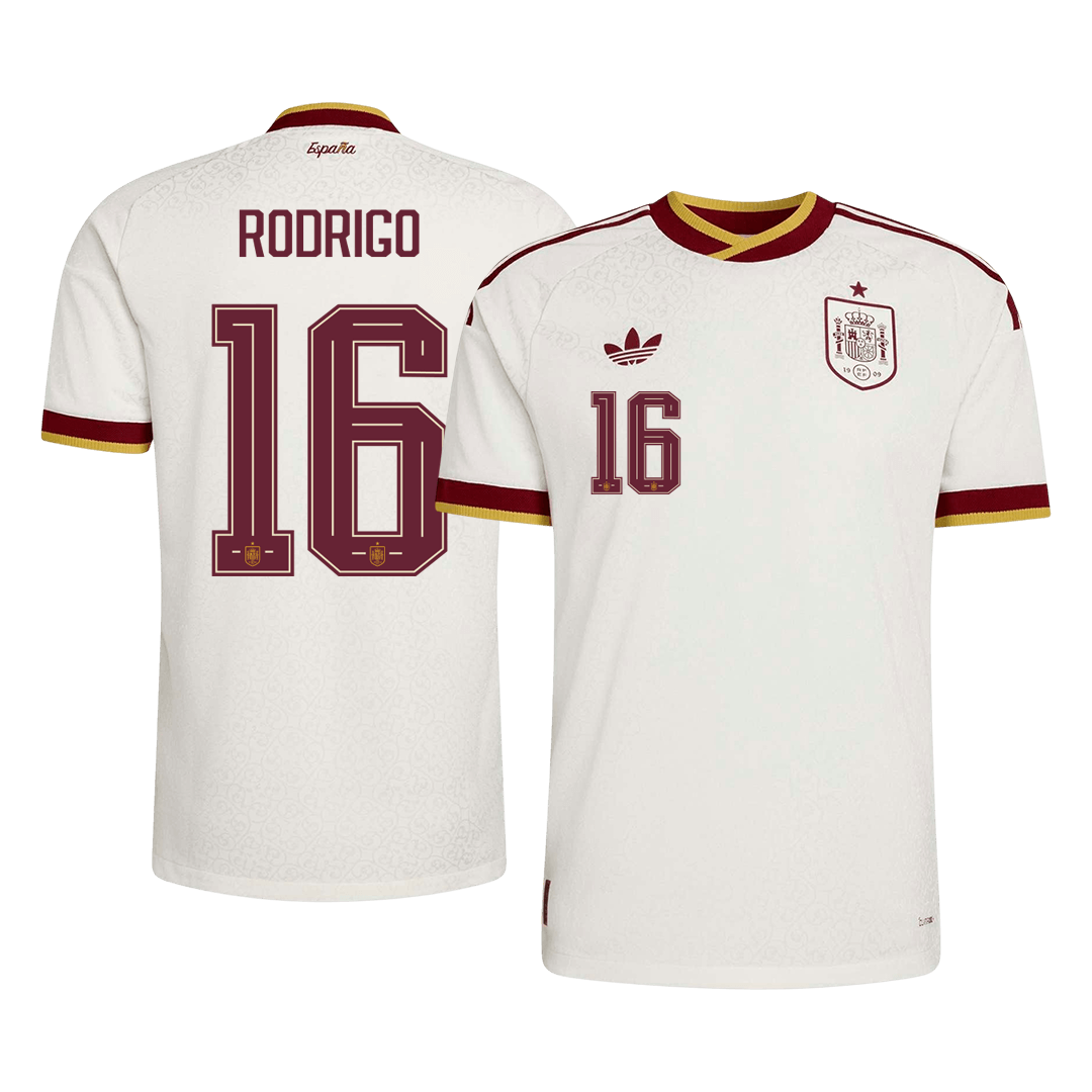 Maglia Gara Spagna Trasferta RODRIGO #16 Uomo Mondiali 2026