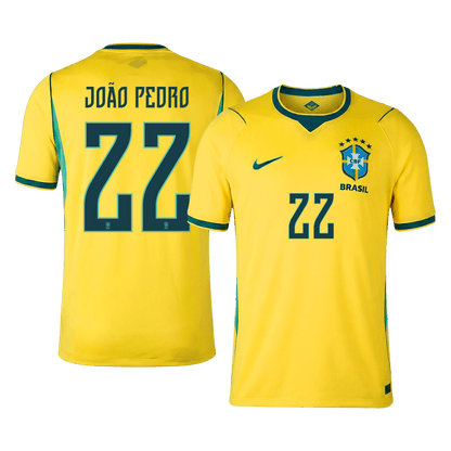 Maglia Replica Brasile Casa JOÃO PEDRO #22 Uomo Mondiali 2026