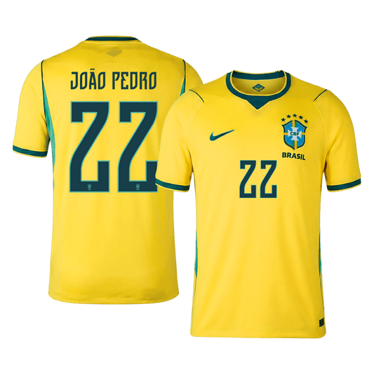 Maglia Replica Brasile Casa JOÃO PEDRO #22 Uomo Mondiali 2026