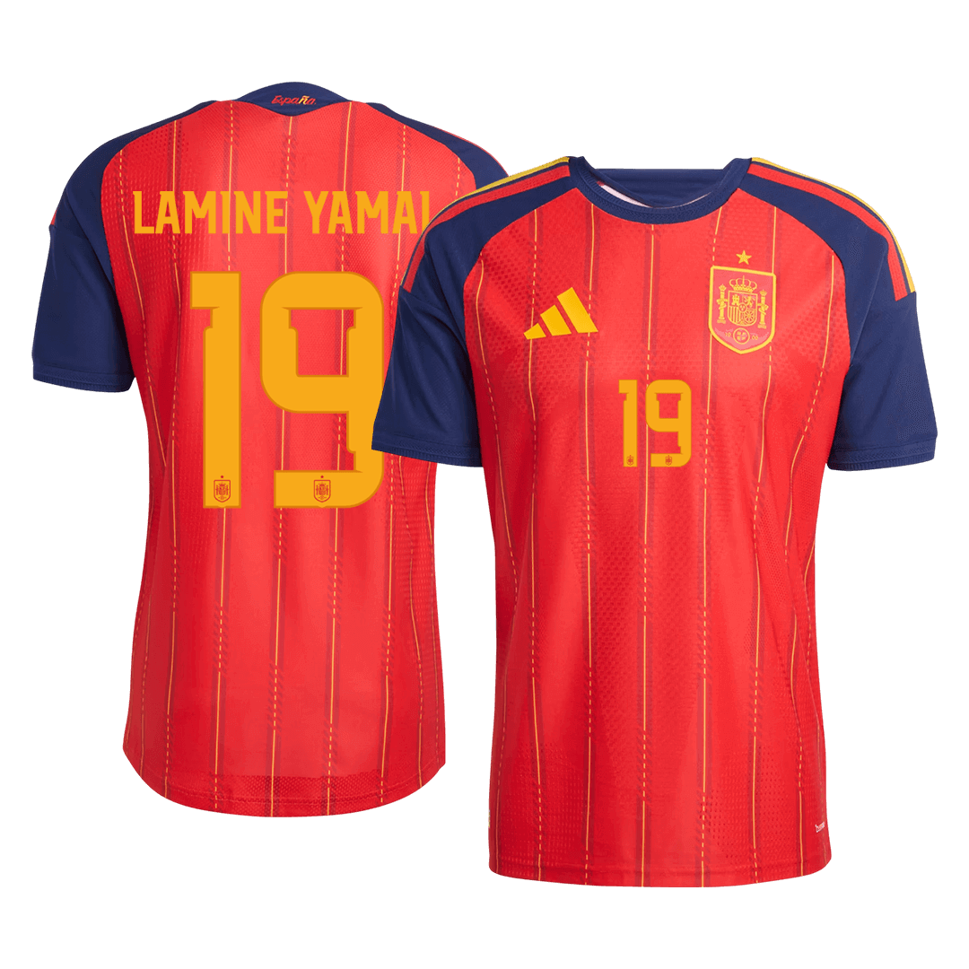 Maglia Gara Spagna Casa LAMINE YAMAL #19 Uomo Mondiali 2026