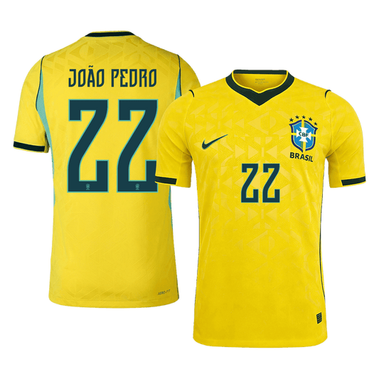 Maglia Gara Brasile Casa JOÃO PEDRO #22 Uomo Mondiali 2026