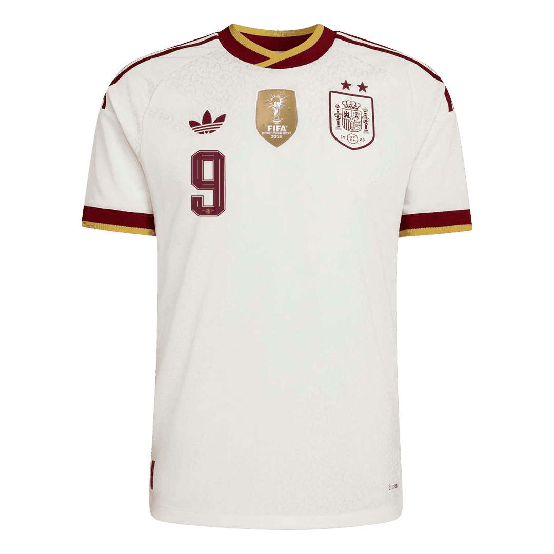 Maglia Gara Spagna Trasferta GAVI #9 Uomo Mondiali 2026 Champion Edition