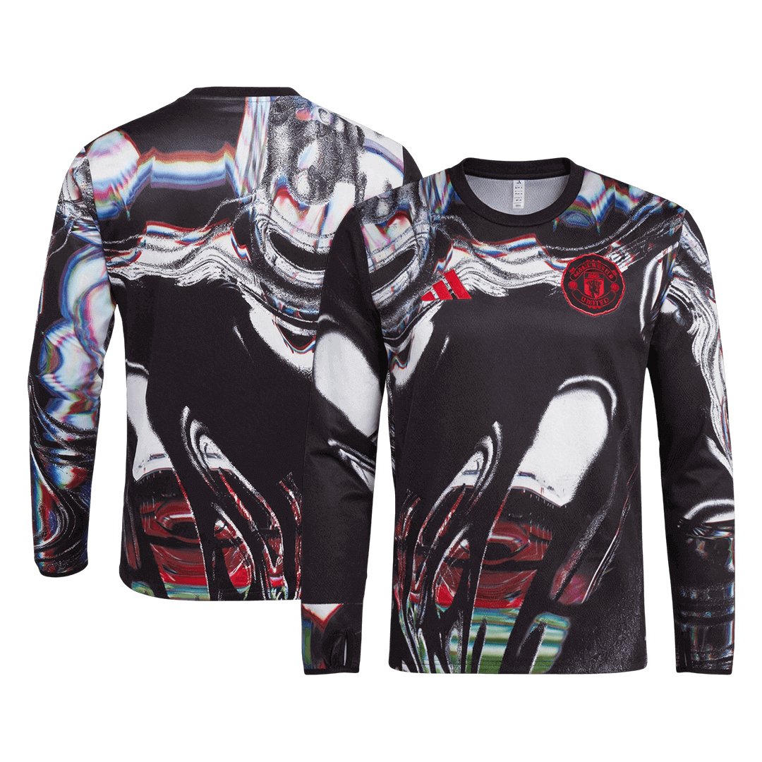 Maglia Gara Manchester United Uomo Pre-Partita Uomo 2025/26 - Manica Lunga