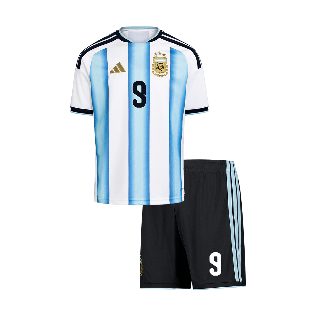 Base Kit Bambino Argentina J.ÁLVAREZ #9 Casa Mondiali 2026 - 2 Pezzi