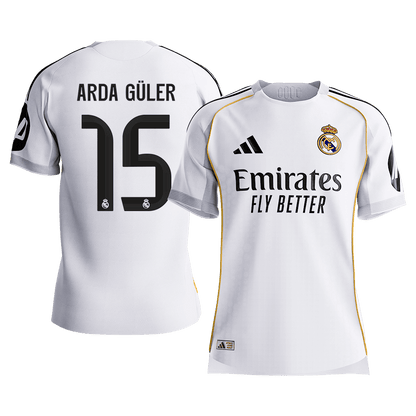 Maglia Gara Real Madrid Casa ARDA GÜLER #15 Uomo 2025/26