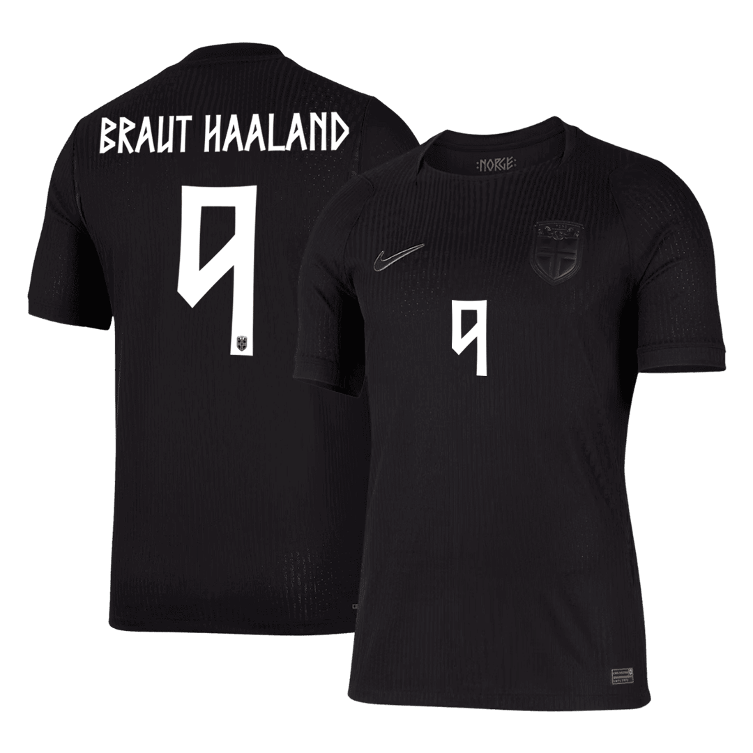 Maglia Gara Norvegia Trasferta BRAUT HAALAND #9 Uomo Mondiali 2026