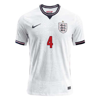 Maglia Gara Inghilterra Casa RICE #4 Uomo Mondiali 2026