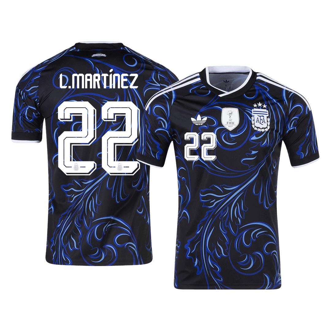 Maglia Replica Argentina Trasferta L. MARTÍNEZ #22 Uomo Mondiali 2026