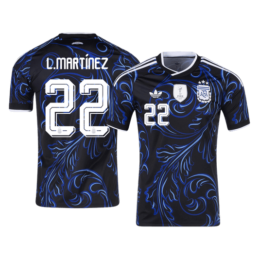 Maglia Replica Argentina Trasferta L. MARTÍNEZ #22 Uomo Mondiali 2026