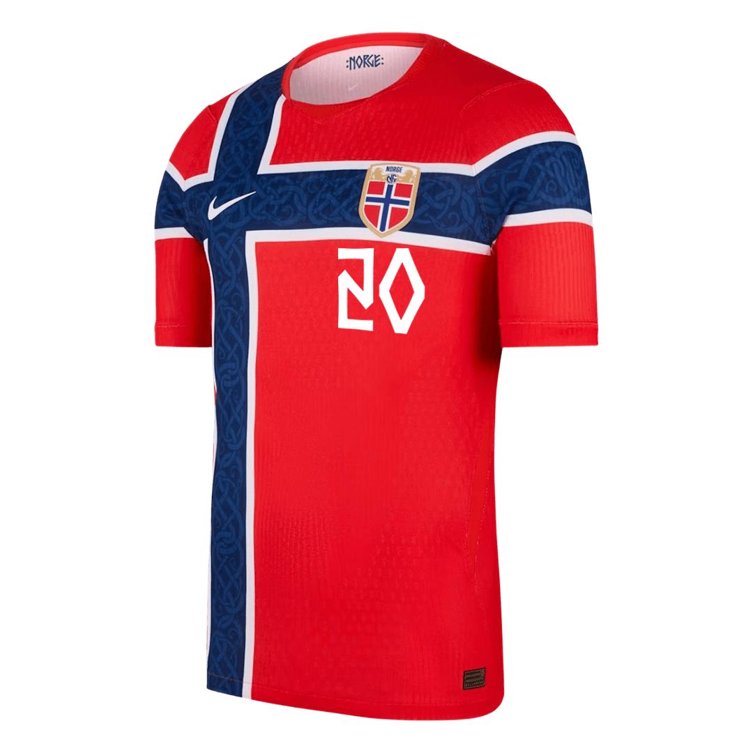 Maglia Gara Norvegia Casa NUSA #20 Uomo Mondiali 2026