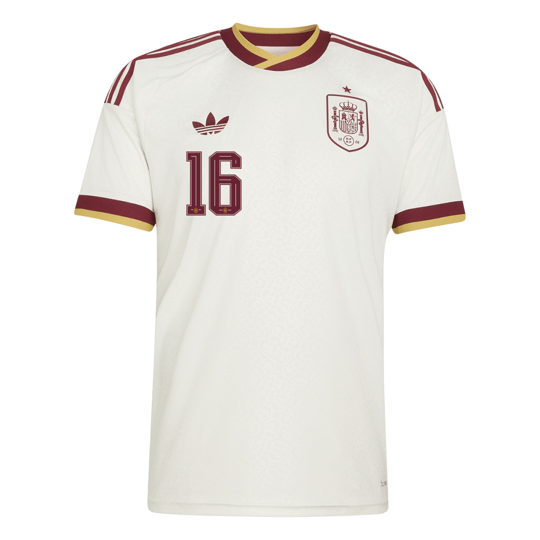 Maglia Replica Spagna Trasferta RODRIGO #16 Uomo Mondiali 2026
