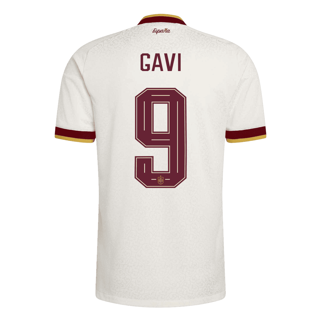 Maglia Gara Spagna Trasferta GAVI #9 Uomo Mondiali 2026 Champion Edition