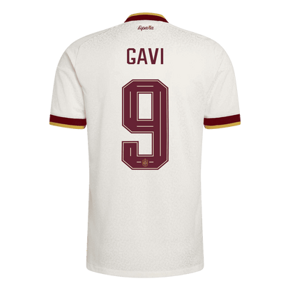 Maglia Gara Spagna Trasferta GAVI #9 Uomo Mondiali 2026 Champion Edition