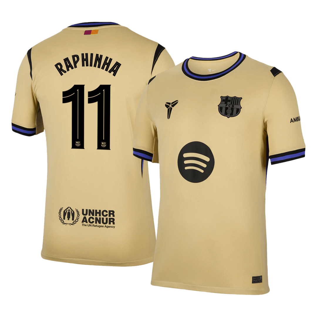 Maglia Replica Barcelona Trasferta RAPHINHA #11 Uomo 2025/26 - UCL
