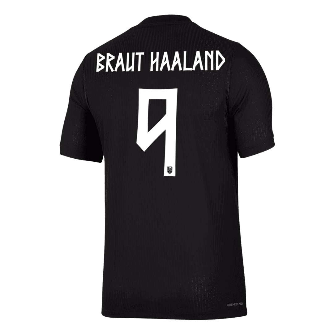Maglia Gara Norvegia Trasferta BRAUT HAALAND #9 Uomo Mondiali 2026