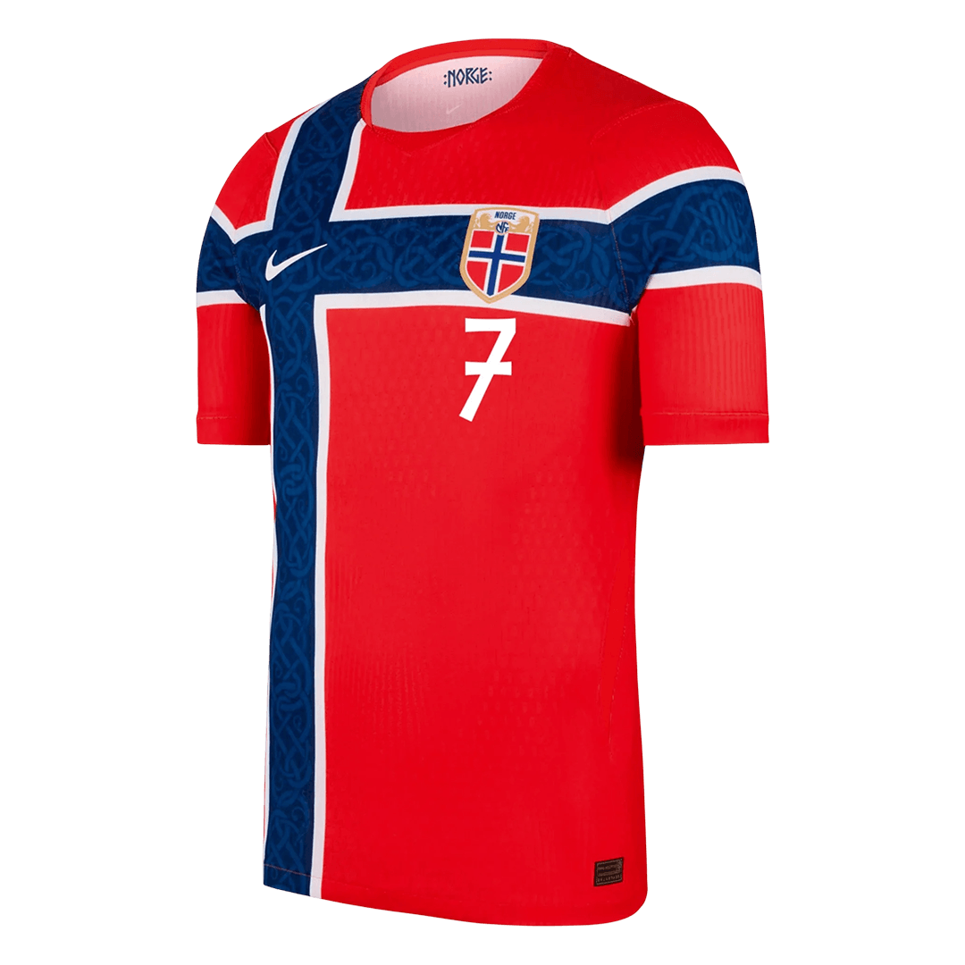 Maglia Gara Norvegia Casa SØRLOTH #7 Uomo Mondiali 2026