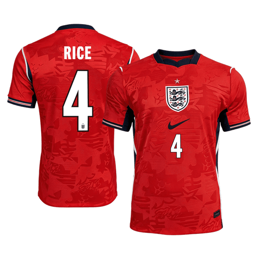 Maglia Gara Inghilterra Trasferta RICE #4 Uomo Mondiali 2026