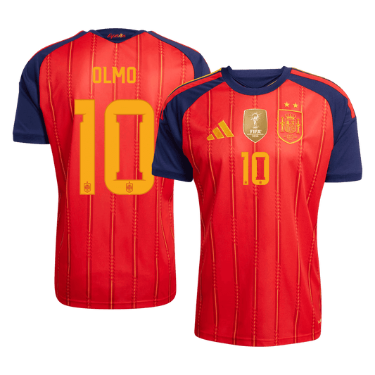 Maglia Replica Spagna Casa OLMO #10 Uomo Mondiali 2026 Champion Edition
