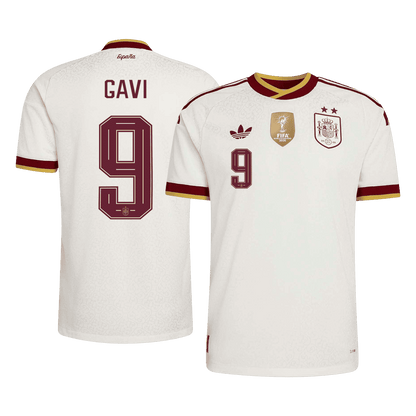 Maglia Gara Spagna Trasferta GAVI #9 Uomo Mondiali 2026 Champion Edition