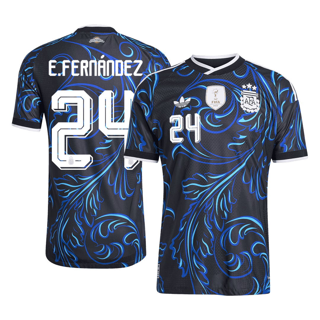 Maglia Gara Argentina Trasferta E. FERNÁNDEZ #24 Uomo Mondiali 2026