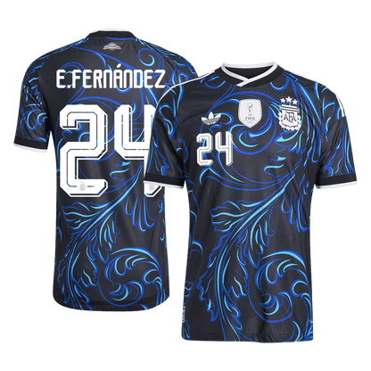 Maglia Gara Argentina Trasferta E. FERNÁNDEZ #24 Uomo Mondiali 2026