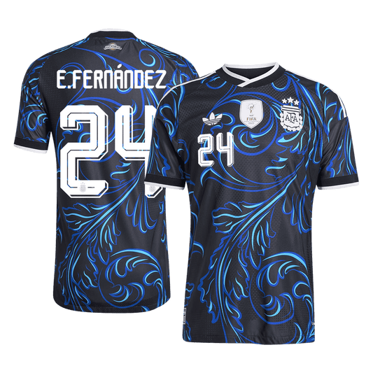 Maglia Gara Argentina Trasferta E. FERNÁNDEZ #24 Uomo Mondiali 2026