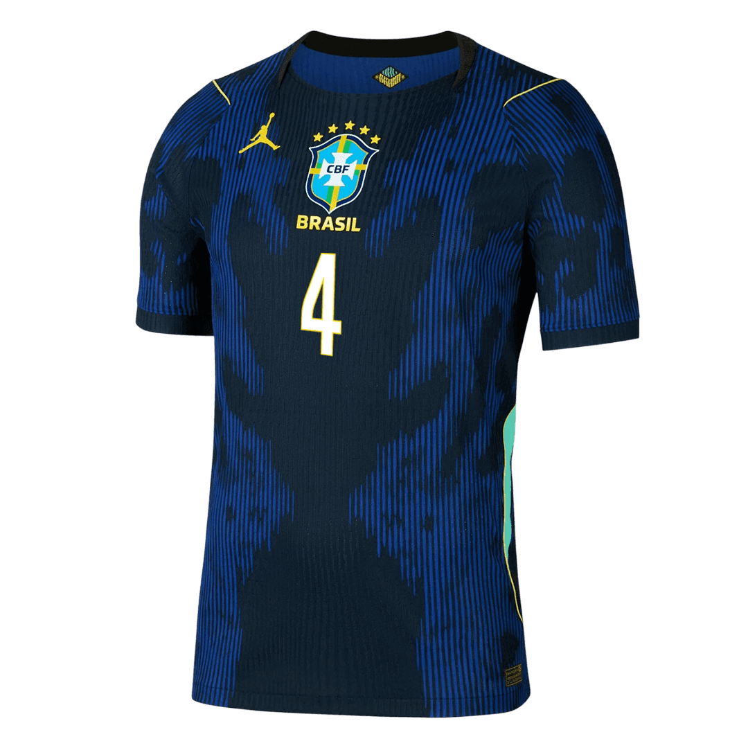 Maglia Gara Brasile Trasferta MARQUINHOS #4 Uomo Mondiali 2026
