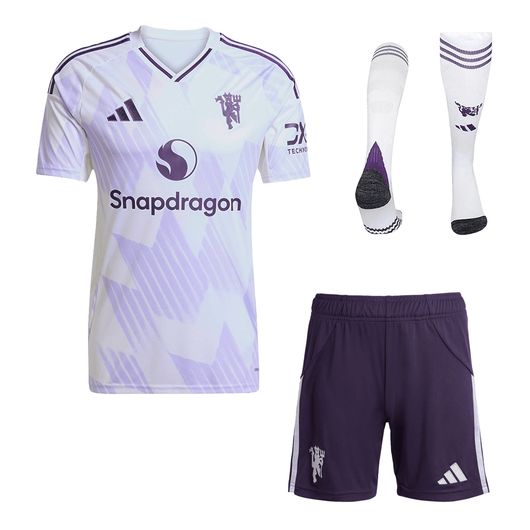 Kit Completo Manchester United Trasferta Uomo 2025/26 - 3 Pezzi