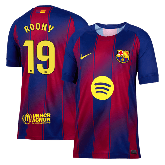 Maglia Replica Barcelona Casa ROONY #19 Uomo 2025/26