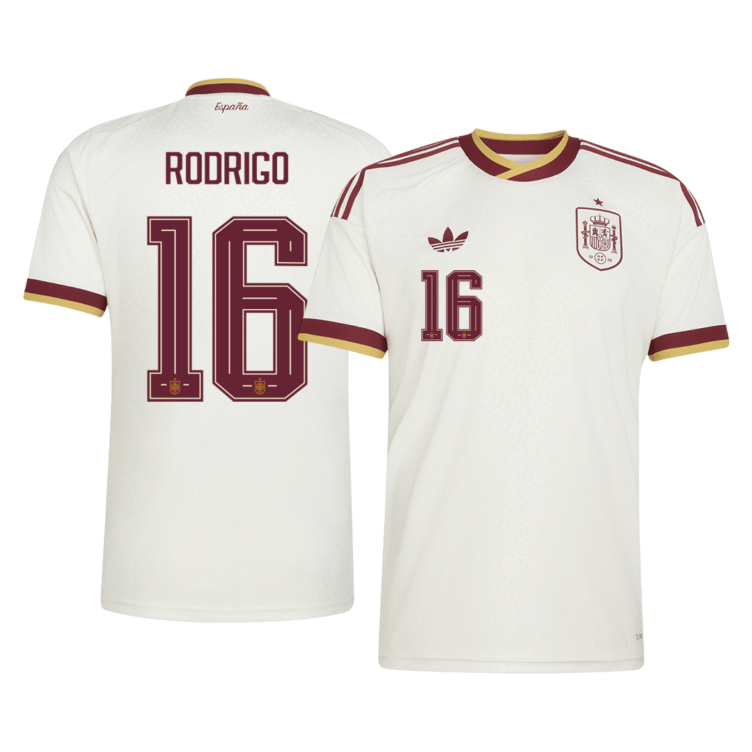 Maglia Replica Spagna Trasferta RODRIGO #16 Uomo Mondiali 2026