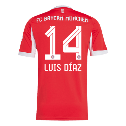 Maglia Replica Bayern Munich Casa LUIS DÍAZ #14 Uomo 2025/26