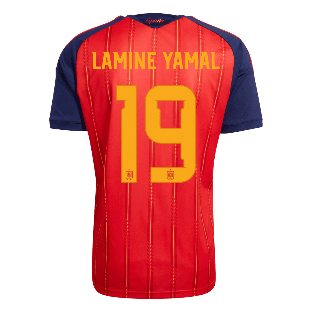 Maglia Gara Spagna Casa LAMINE YAMAL #19 Uomo Mondiali 2026 Champion Edition