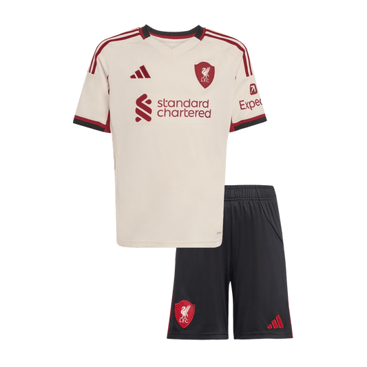 Base Kit Bambino Liverpool Trasferta 2025/26 - 2 Pezzi