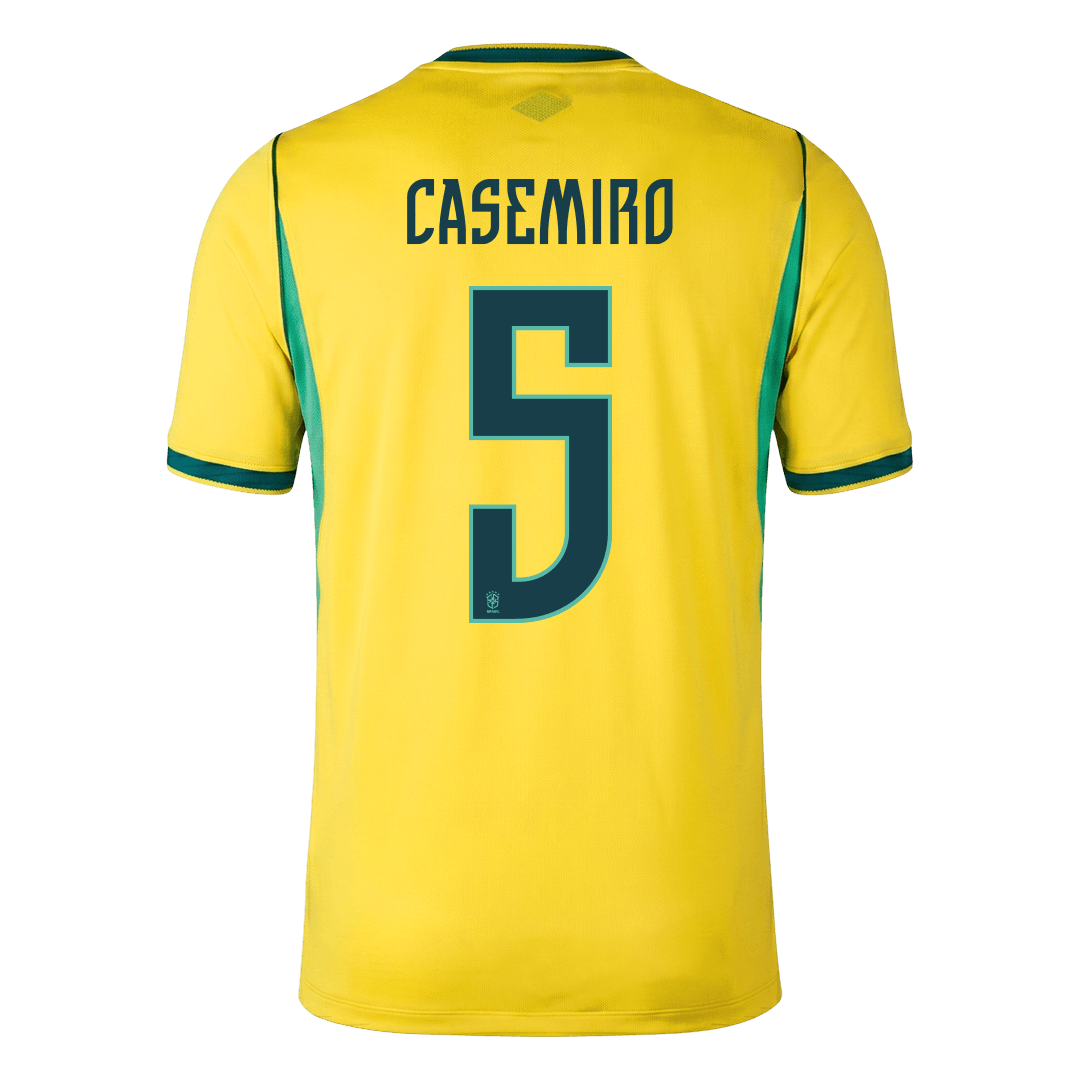 Maglia Replica Brasile Casa CASEMIRO #5 Uomo Mondiali 2026