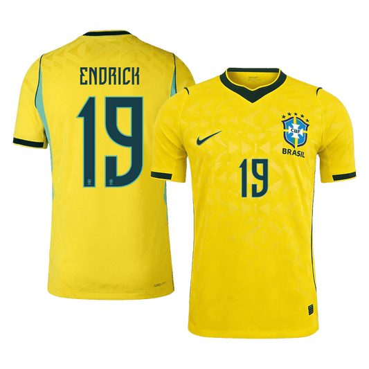 Maglia Gara Brasile Casa ENDRICK #19 Uomo Mondiali 2026