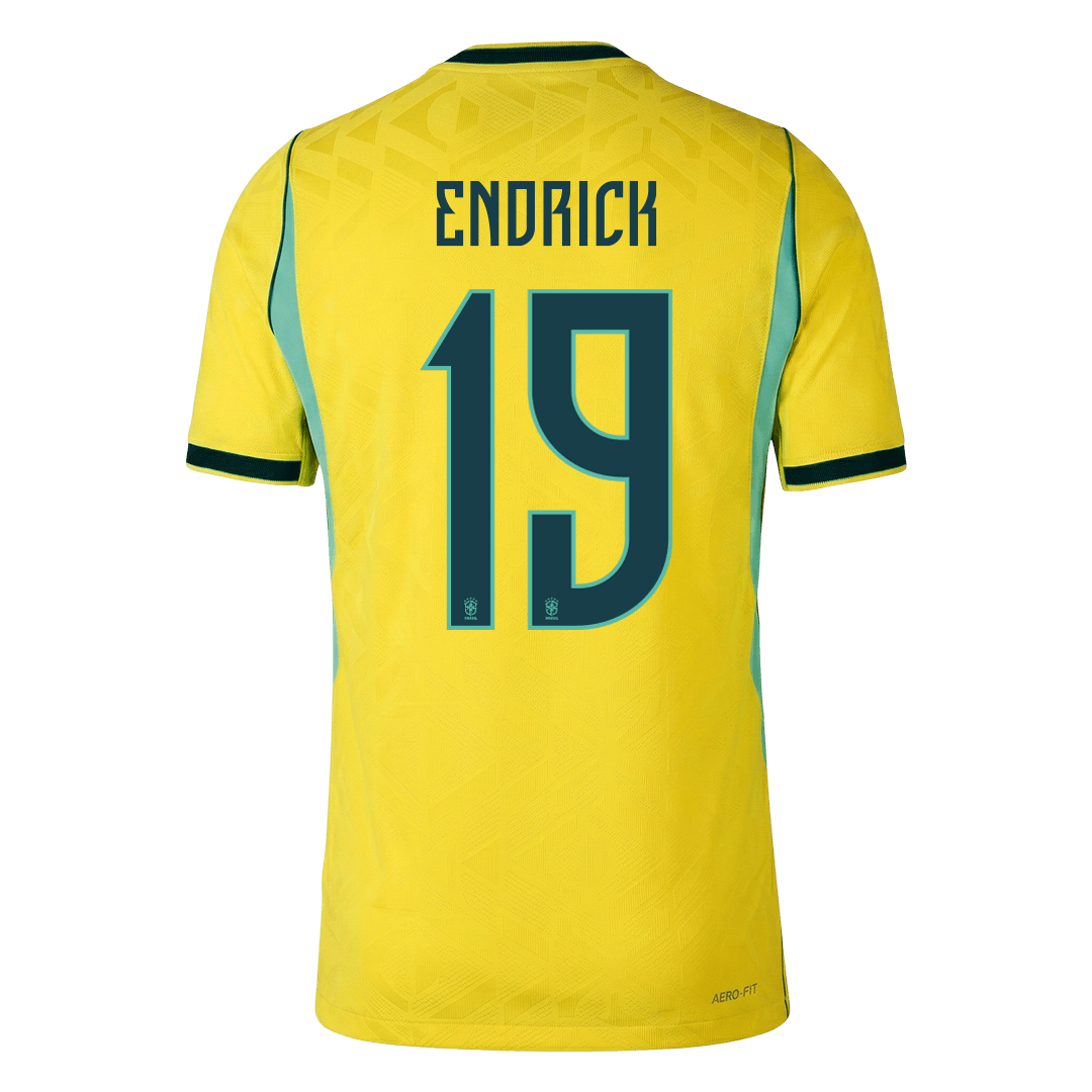 Maglia Gara Brasile Casa ENDRICK #19 Uomo Mondiali 2026