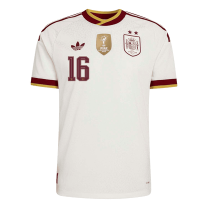 Maglia Gara Spagna Trasferta RODRIGO #16 Uomo Mondiali 2026 Champion Edition