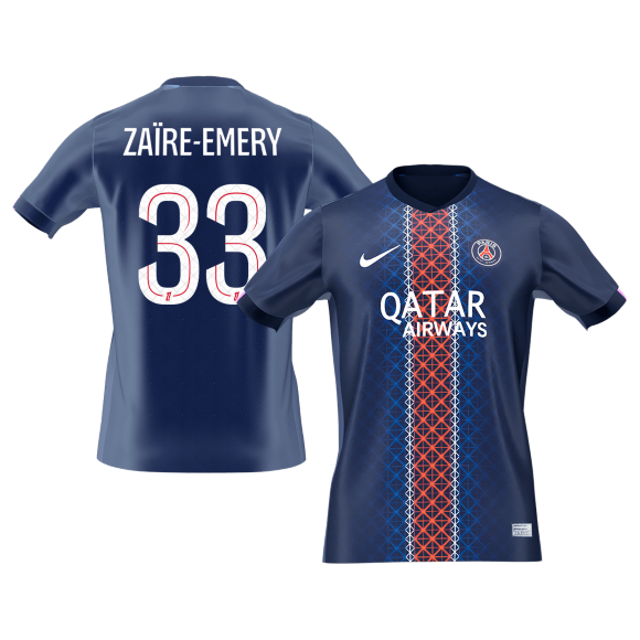 Maglia Replica PSG Casa ZAïRE EMERY #33 Uomo 2025/26