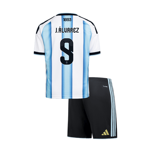 Base Kit Bambino Argentina J.ÁLVAREZ #9 Casa Mondiali 2026 - 2 Pezzi