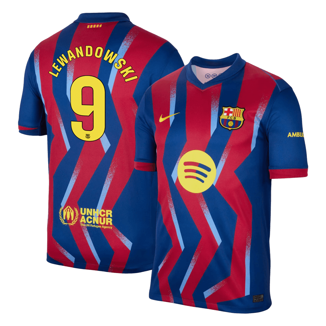 Maglia Replica Barcelona Quarta LEWANDOWSKI #9 Uomo 2025/26